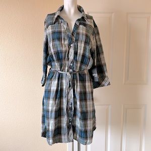 Brand new with tag Roxy plaid shirt dress Medium